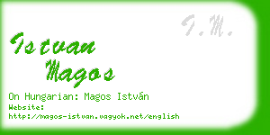 istvan magos business card